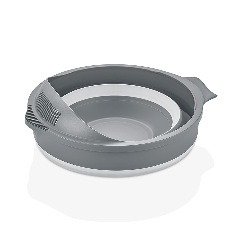2IN1 COLLAPSIBLE STRAINER - GREY