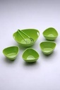 7PCS SALAD SET-GREEN(4X400ML,1X3000ML,1 FORK,1 SPOON
