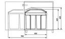 Hailo Multi-Box duo L, built-in waste separation system