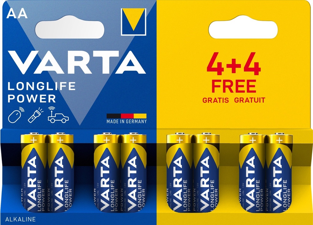 Varta Longlife Power AA Bli 8 (4+4)