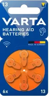 VARTA Hearing Aid Batteries 13 BLI 6