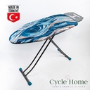 Cycle Home Ironing Board -Metal Color Silver -Mix Blue- 38x95cm