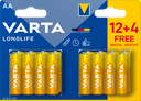 VARTA LONGLIFE  AA 16 PCS (12+4)