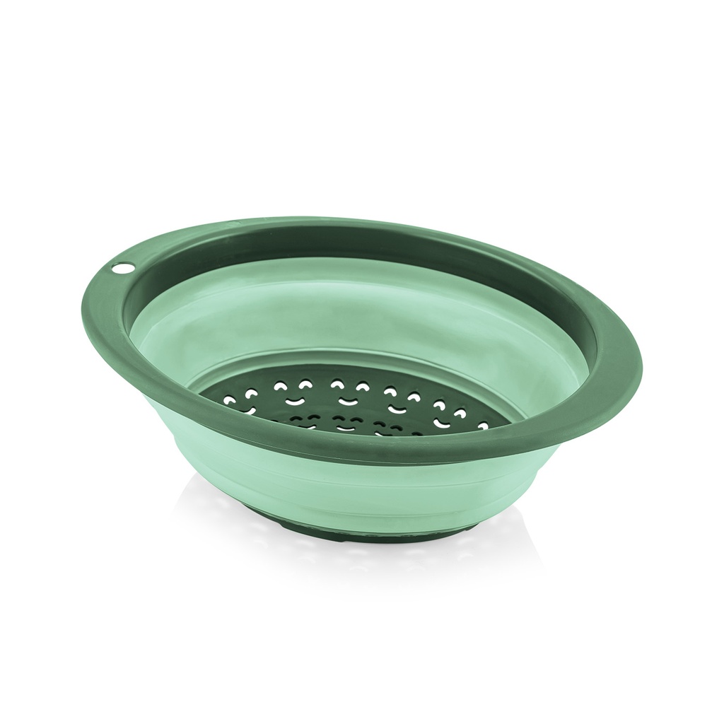 CIRCULAR COLLAPSIBLE STRAINER - GREEN, 3L