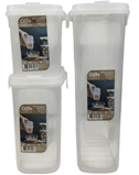 3PCS STORAGE BOX SET-TRANSPARENT (1000ML,1500ML,2500ML)