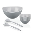 7PCS SALAD SET-GREY(4X400ML,1X3000ML,1 FORK,1 SPOON)