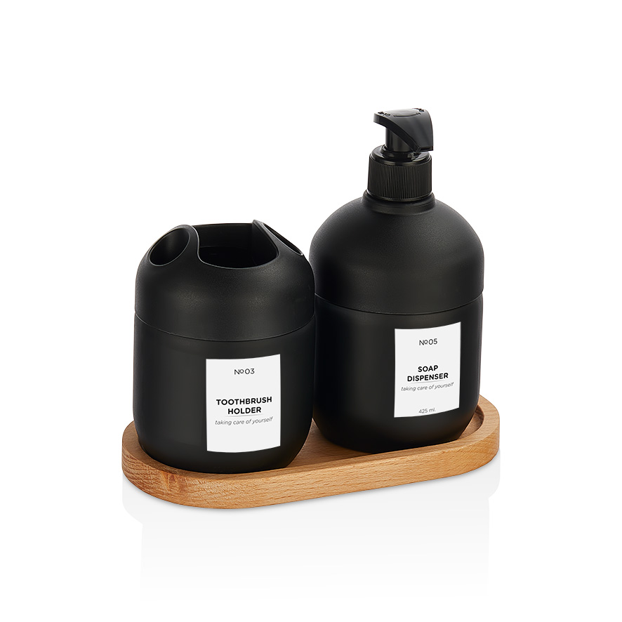 COOL BATHROOM SET  GLASS 425 ml