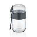 TASTIFY TO GO CONTAINER 425 ML + 200ML GLASS - Dark grey
