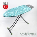 Cycle Home Ironing Board -Metal Color Silver -Turquoise - 38x95cm