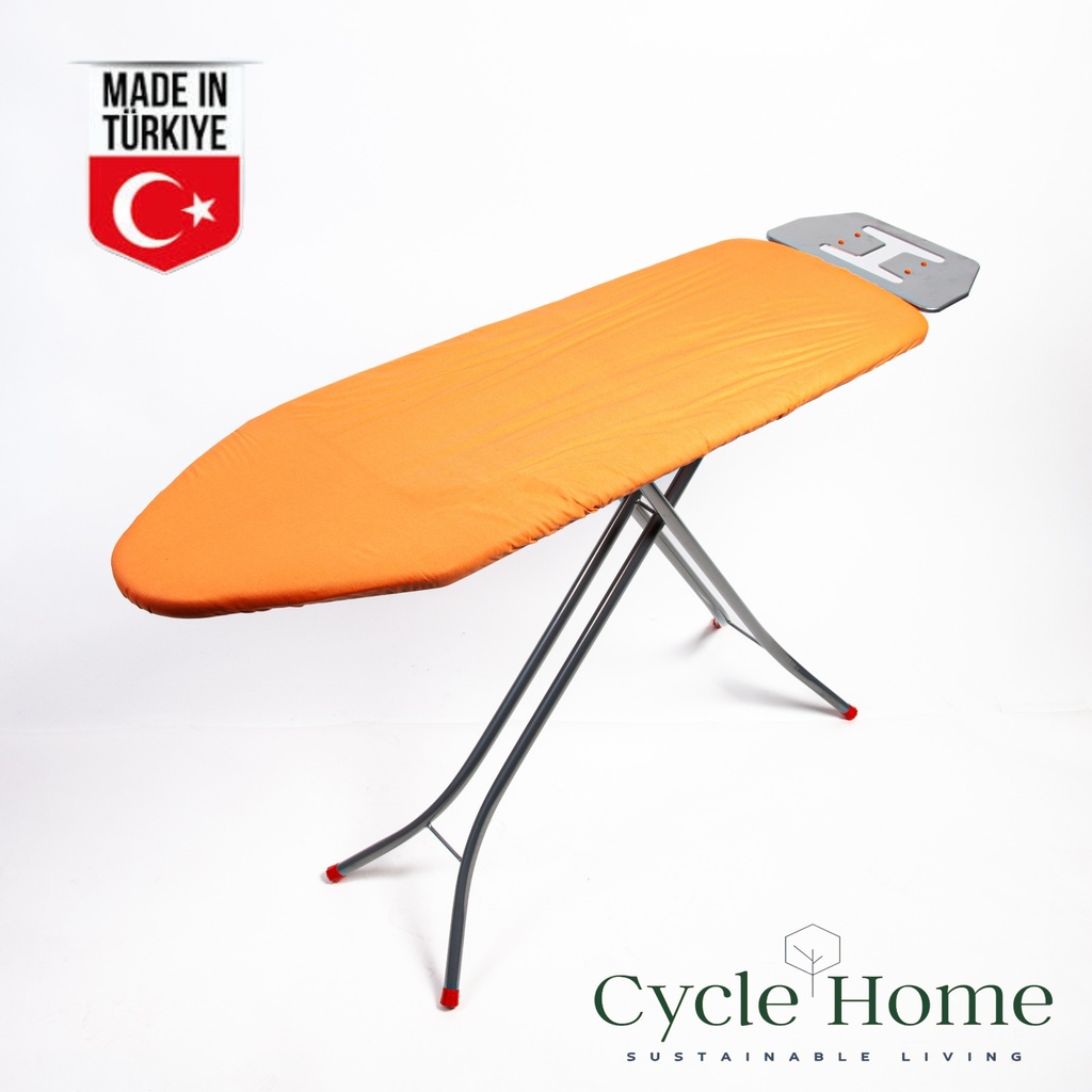 Cycle Home Ironing Board - Metal Color Silver -Orange- 34x110cm