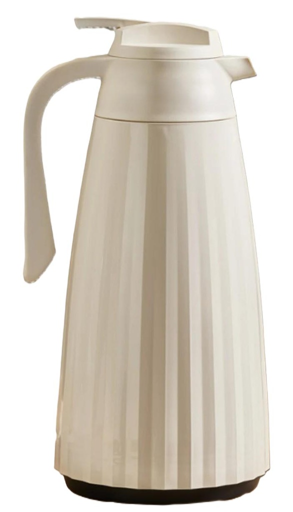 مطارة زجاجية حافظة للحرارة 1.5 لتر - كريمي - سايكل هوم