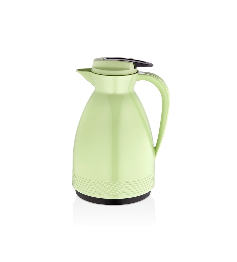 مطارة زجاجية حافظة للحرارة 1 لتر - اخضر - سايكل هوم