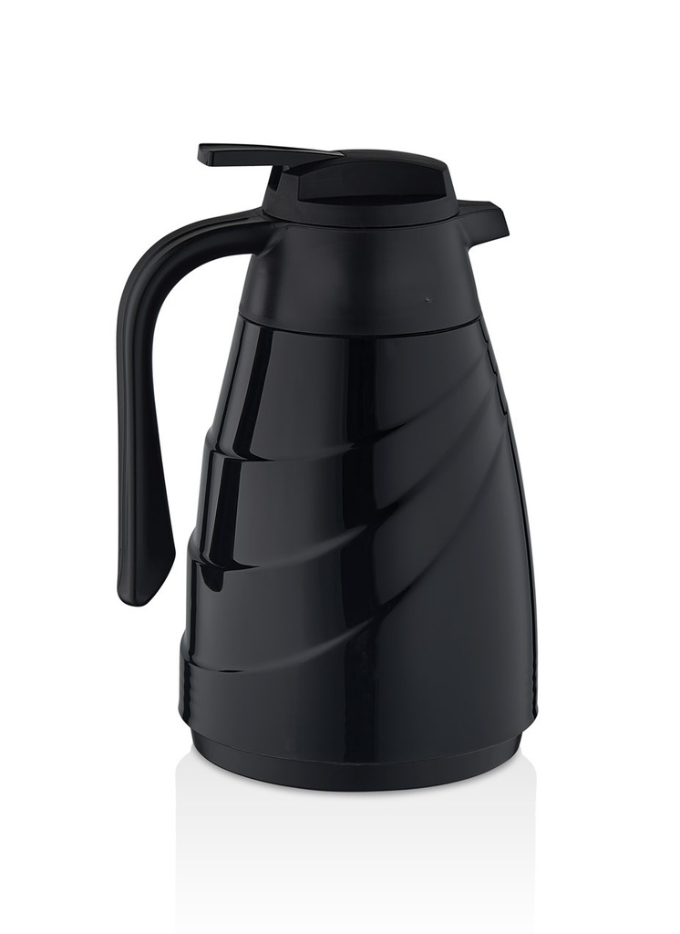 مطارة زجاجية حافظة للحرارة 1 لتر - اسود - سايكل هوم