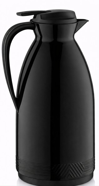 مطارة زجاجية حافظة للحرارة 1 لتر - اسود - سايكل هوم