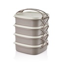 TETRA LUNCH BOXES (4 PCS) - Biege